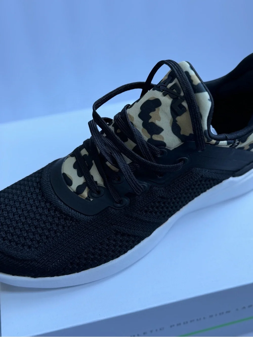APL Women's Techloom Tracer - Black with Tan Leopard Accent Sneakers - Picture 1 of 6